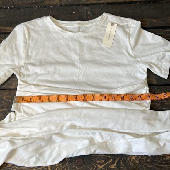 NWT Anthroplogie Pilcro Tie-Front Top White Size X-Small - Picture 9 of 12